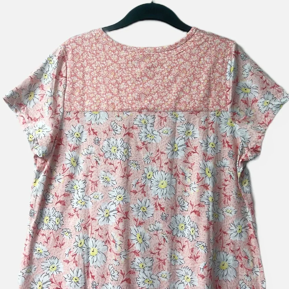 NEW! Carole Hochman Meadow Floral 100% Cotton 2-Pack Sleepshirts Large (Orange) - Picture 13 of 15